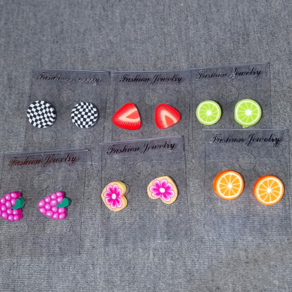 6 sets if metal free earrings
